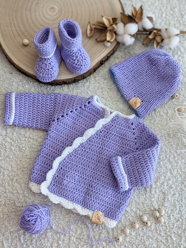 Cadeau de naissance premier jour à croche coeur