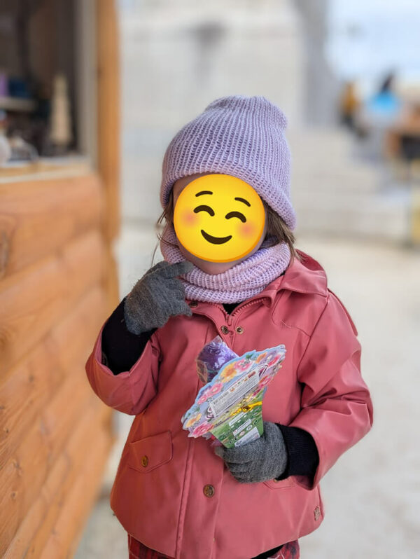ensemble bonnet et snood réversible enfant