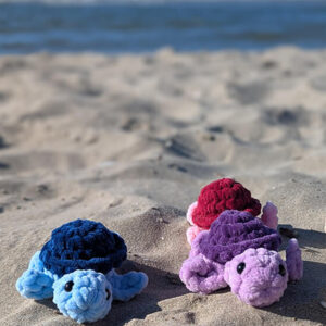 tortue fait main artisanale en fil velours