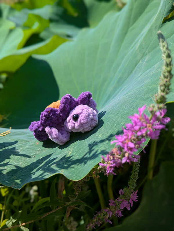 peluches tortues à fleur fait à la main au crochet