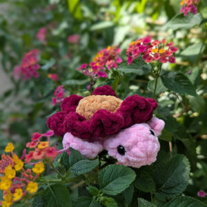 peluches tortues à fleur fait à la main au crochet