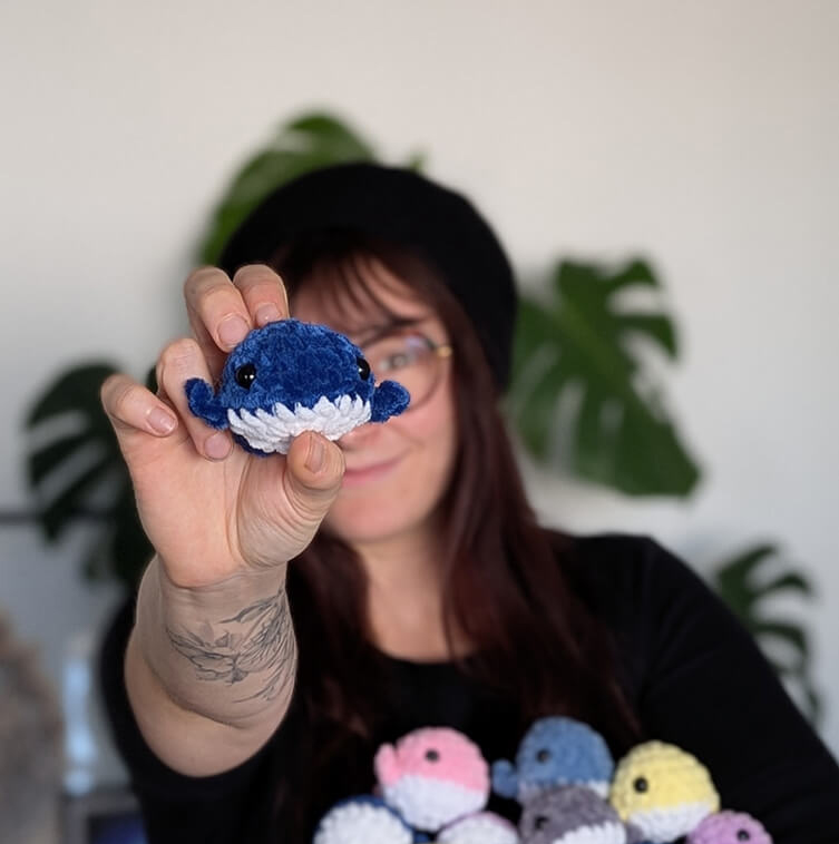 Atelier première peluche baleine