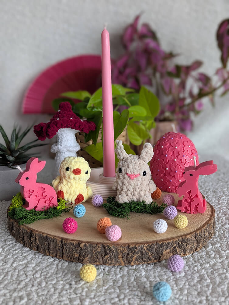 Coffret bougie et peluche fait main – Image 3