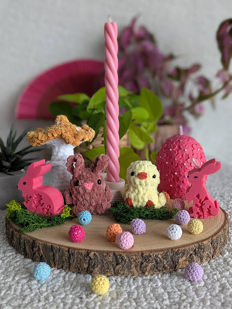 Coffret bougie et peluche fait main – Image 4