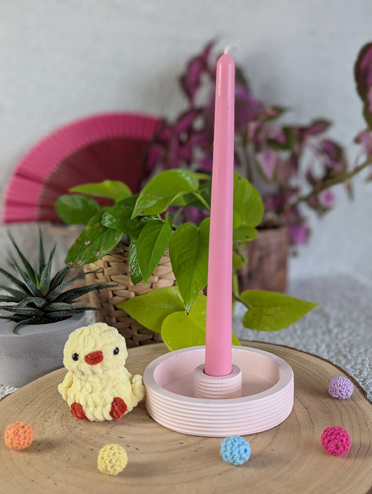 Coffret bougie peluche fait main crochet